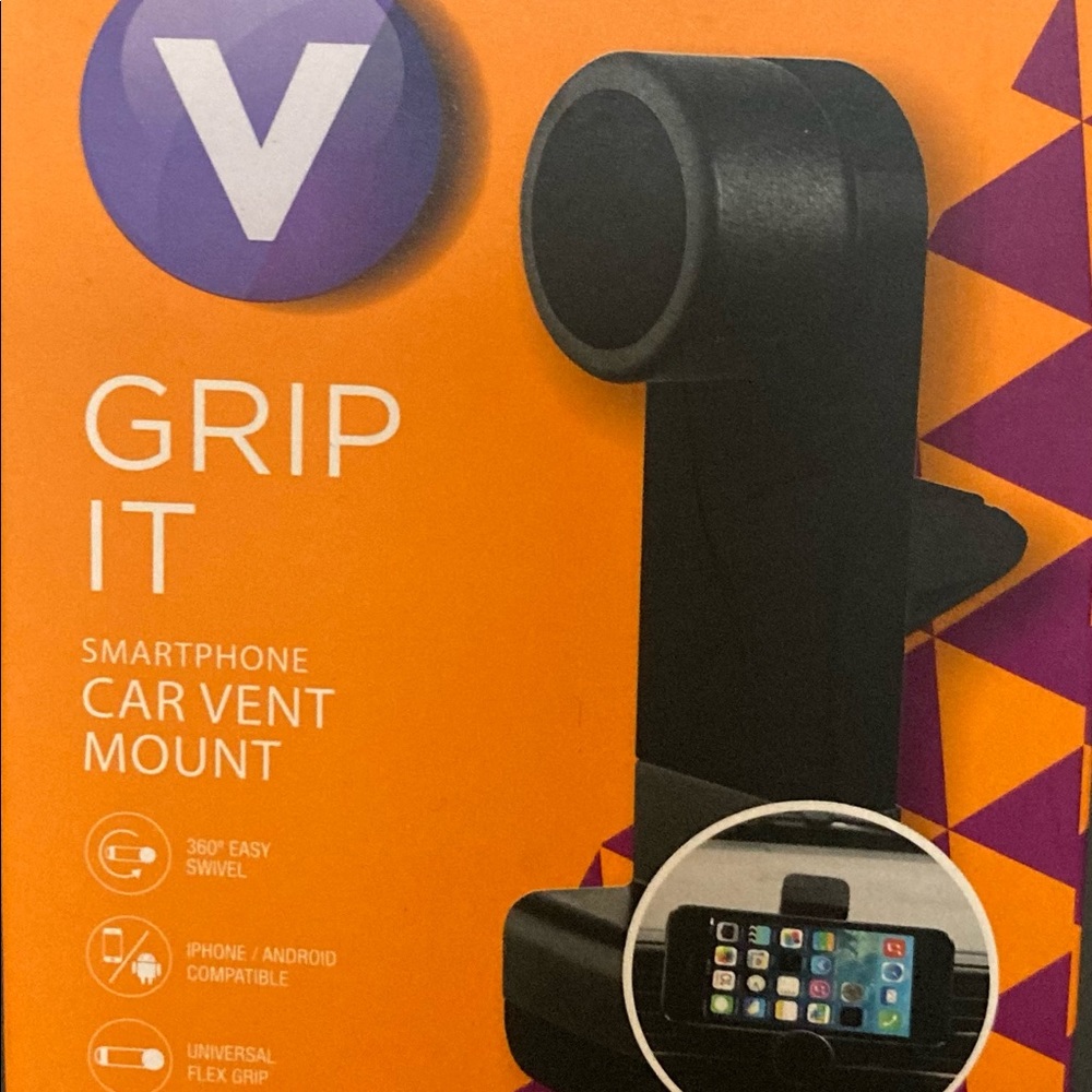 V Grip smartphone car vent mount